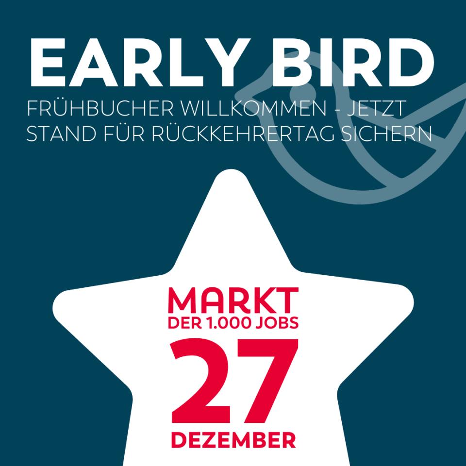 Sei dabei: BOOMTOWN Rückkehrertag am 27. Dezember als „Markt der 1.000 Jobs“