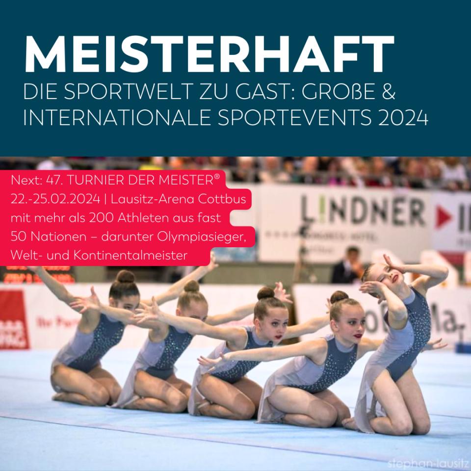 Sportstadt Cottbus glänzt mit Großveranstaltungen: Turnier der Meister® und weitere Publikumsmagnete