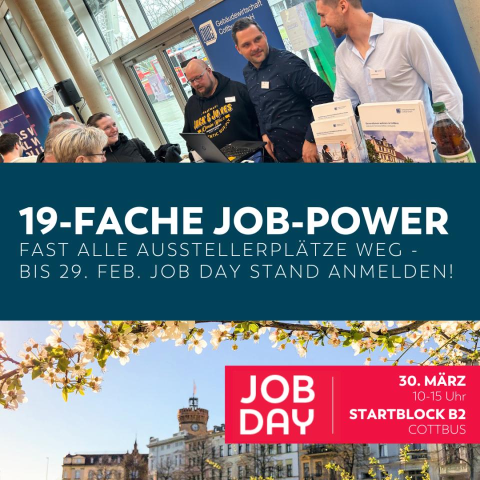 Endspurt - noch 7 Tage für Ihren Job Day-Stand