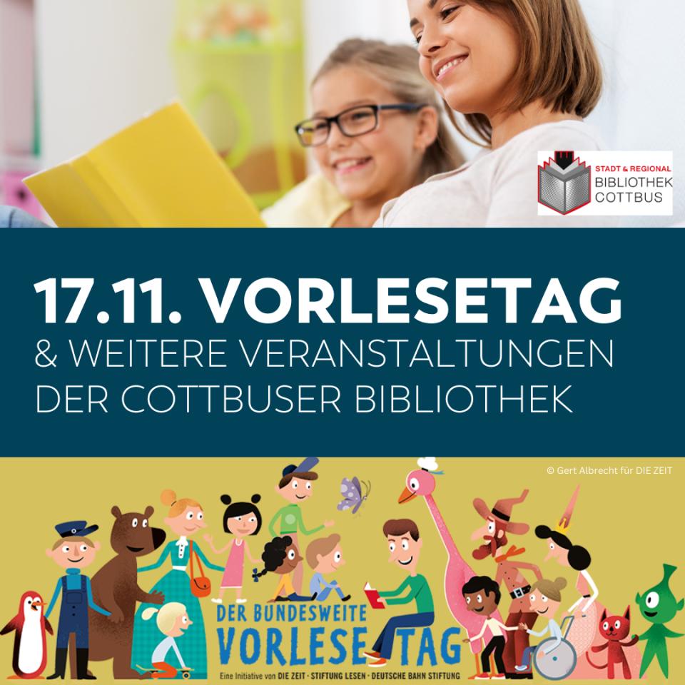 Bundesweiter Vorlesetag am 17. November – Stadt- und Regionalbibliothek beteiligt