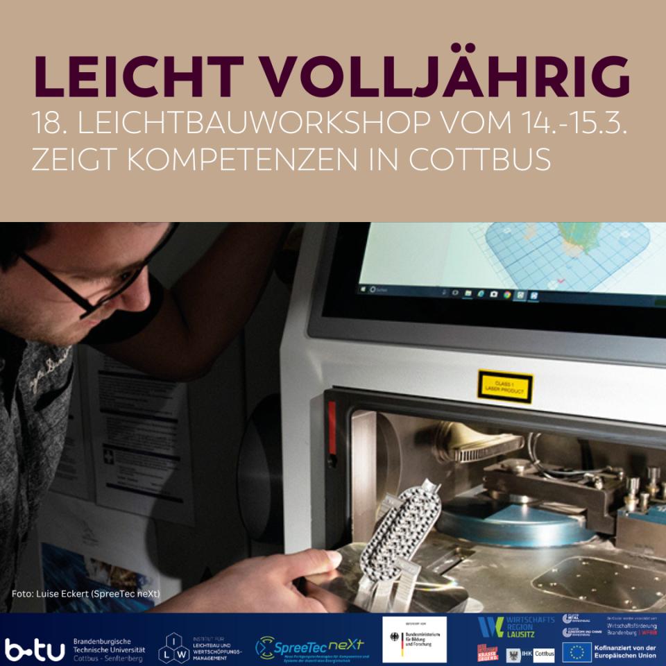 Leicht, leichter, Leichtbau – Lausitzer Akteure treffen sich vom 14.-15. März zum Workshop in der Boomtown