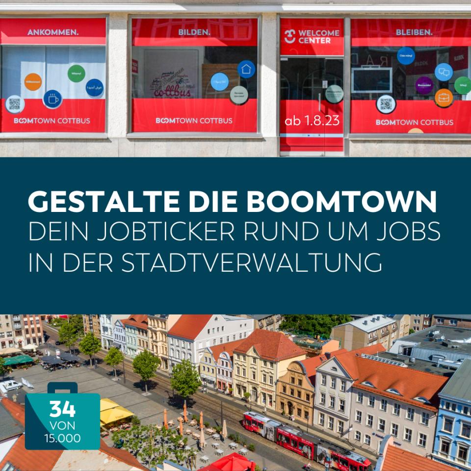Bring dich in Cottbus ein. 34 Jobs der Kommune sind ausgeschrieben.