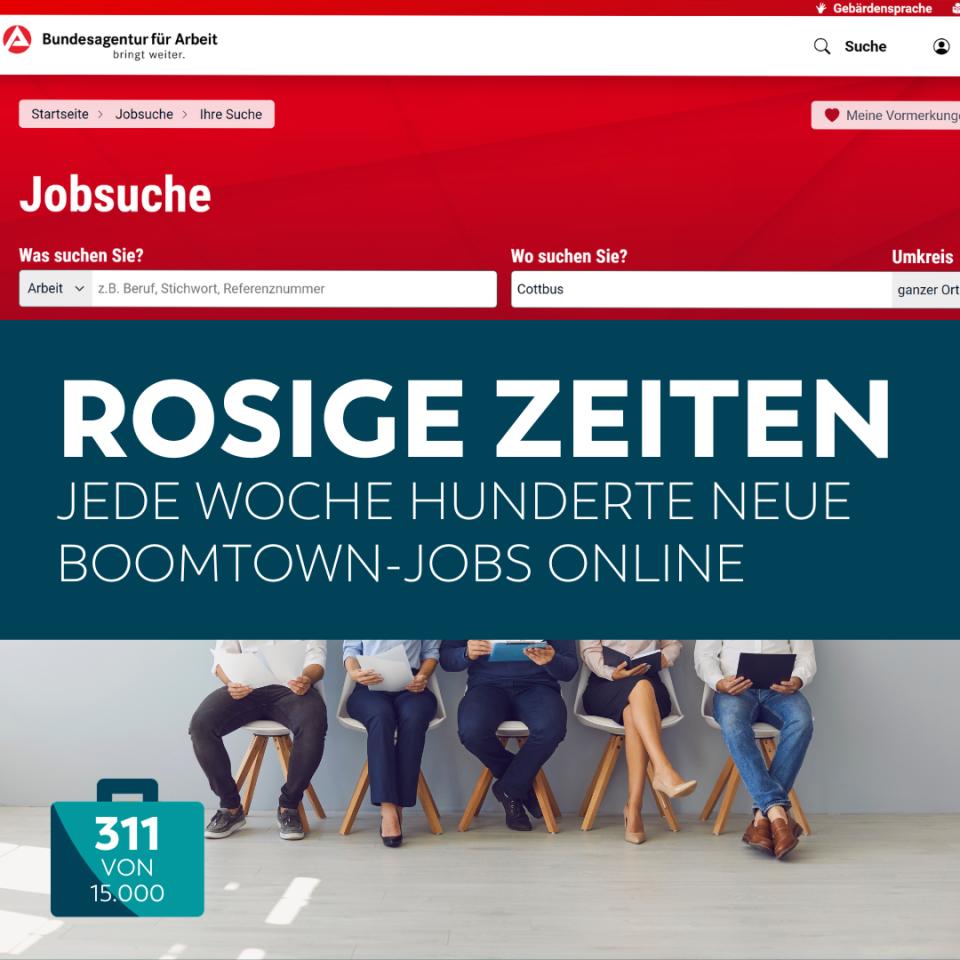 Beste Jobaussichten für deine Zukunft in der Boomtown Cottbus