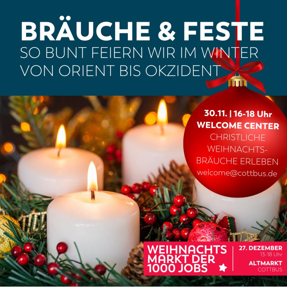 Jeden Donnerstag Adventscafé im Welcome Center – komm vorbei und lerne mehr über winterliche Feste &amp; Bräuche